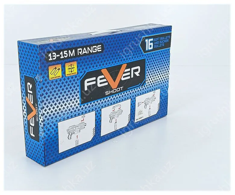 картинка Бластер на поролоновых патронах, на батарейках 16 пуль 99003 от магазина igrushka.uz