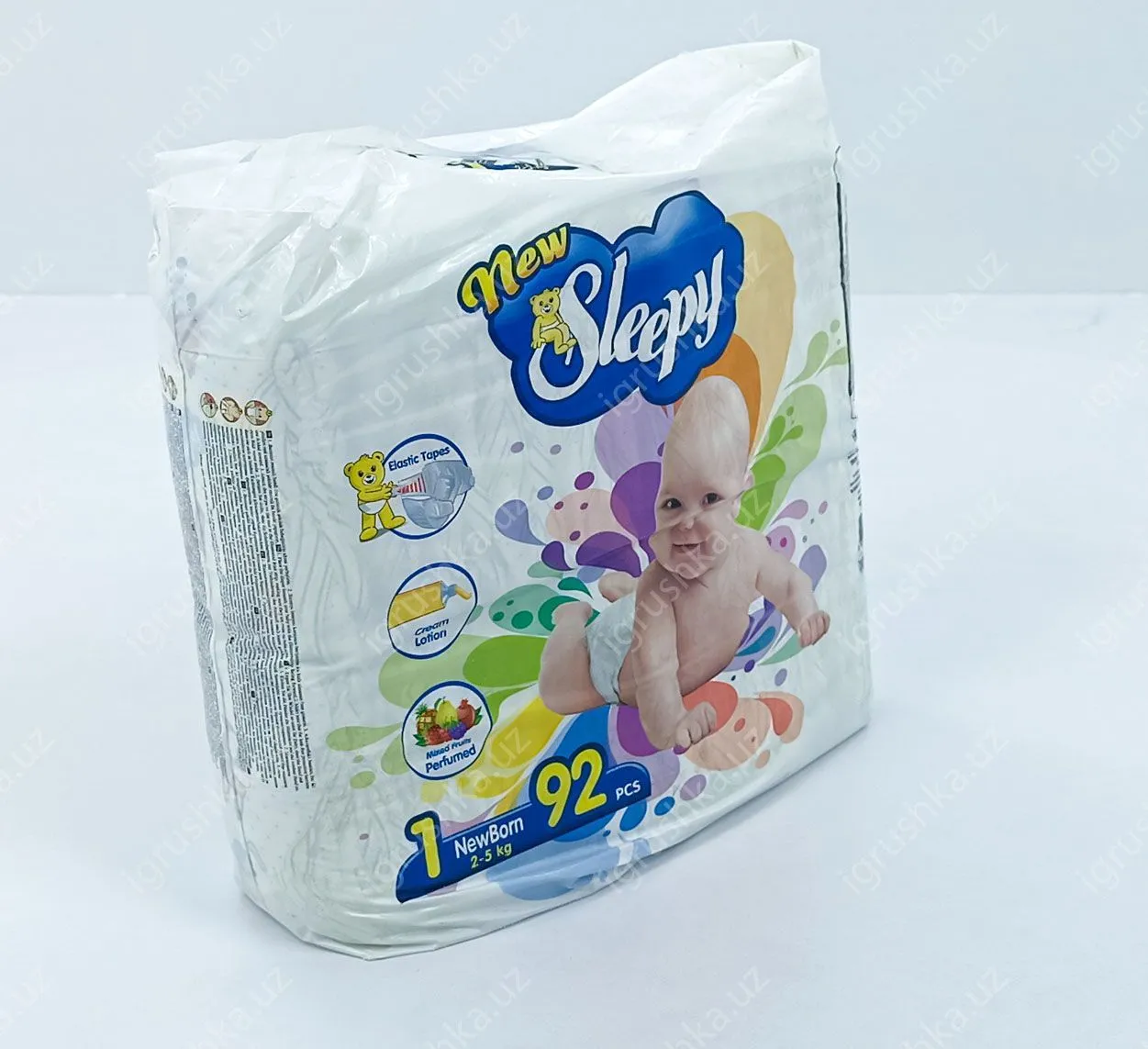 картинка Детские подгузники New Sleepy 2-5 кг 1-Новорожденный 92 шт от магазина igrushka.uz