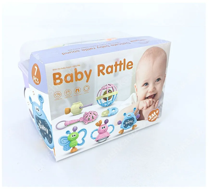 картинка Детский набор Baby Rattle погремушек и прорезывателей для малышей, 7 шт от магазина igrushka.uz