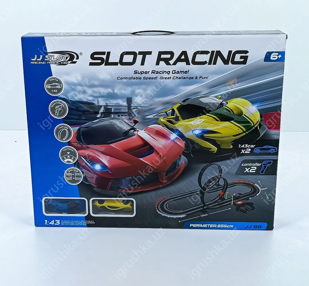 картинка Гоночный автотрек JJ Slot Ралли (длина трека 555 см, от сети, 1:43) - JJ98-1 от магазина igrushka.uz