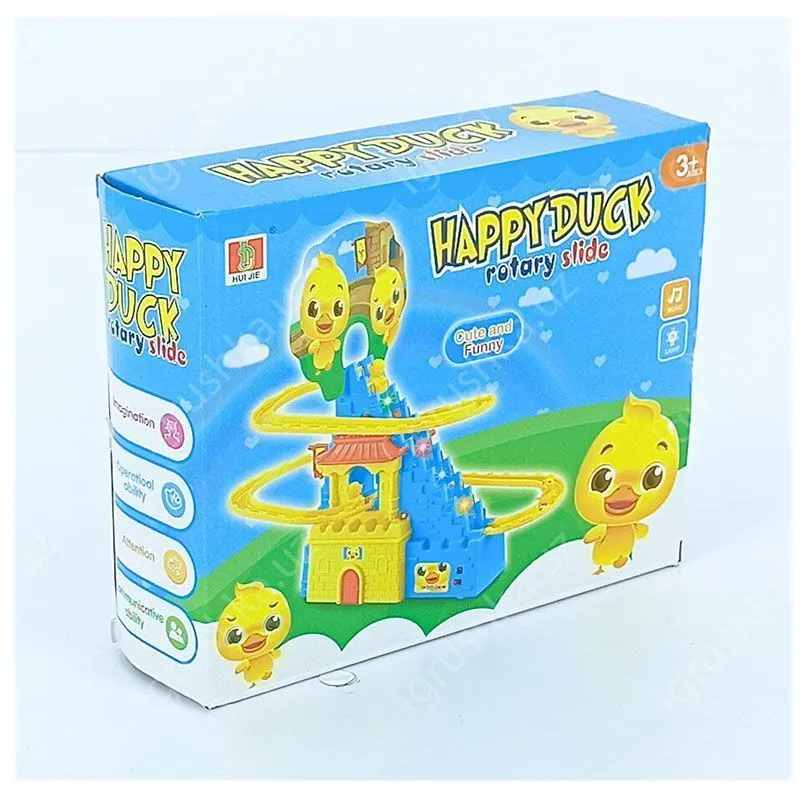 картинка Игровой набор "Happy Duck" (Веселая утка) с горкой, свет и звук от магазина igrushka.uz