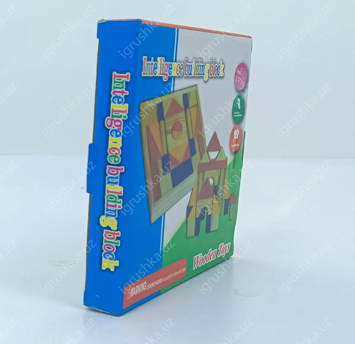 картинка Конструктор деревянный "Геометрические фигуры" 31 деталь от магазина igrushka.uz