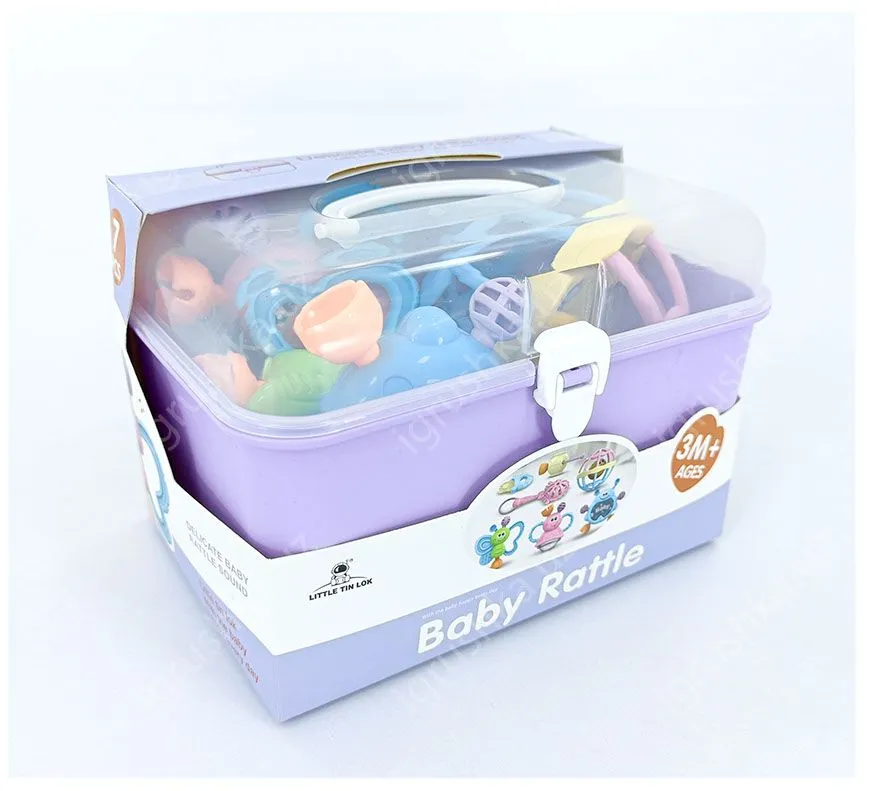 картинка Детский набор Baby Rattle погремушек и прорезывателей для малышей, 7 шт от магазина igrushka.uz
