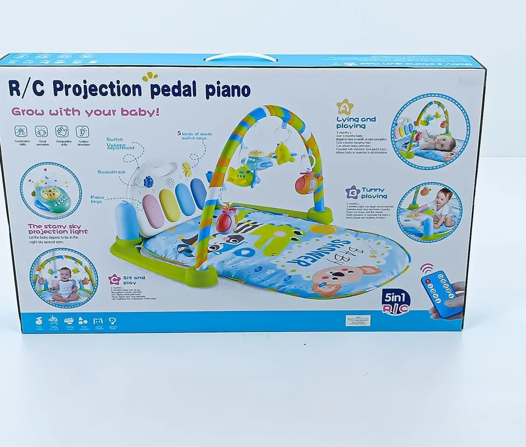 картинка Развивающий коврик Baby's piano gym mat 5в1 + Bluetooth и пульт 9953В от магазина igrushka.uz