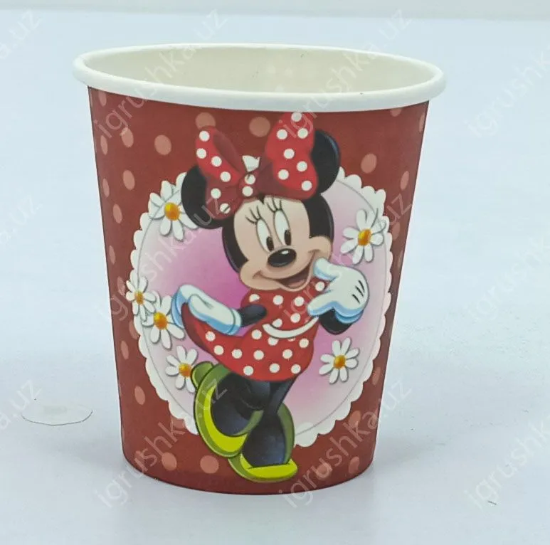 картинка Стаканчики детские одноразовые "Минни Маус" 8 см от магазина igrushka.uz
