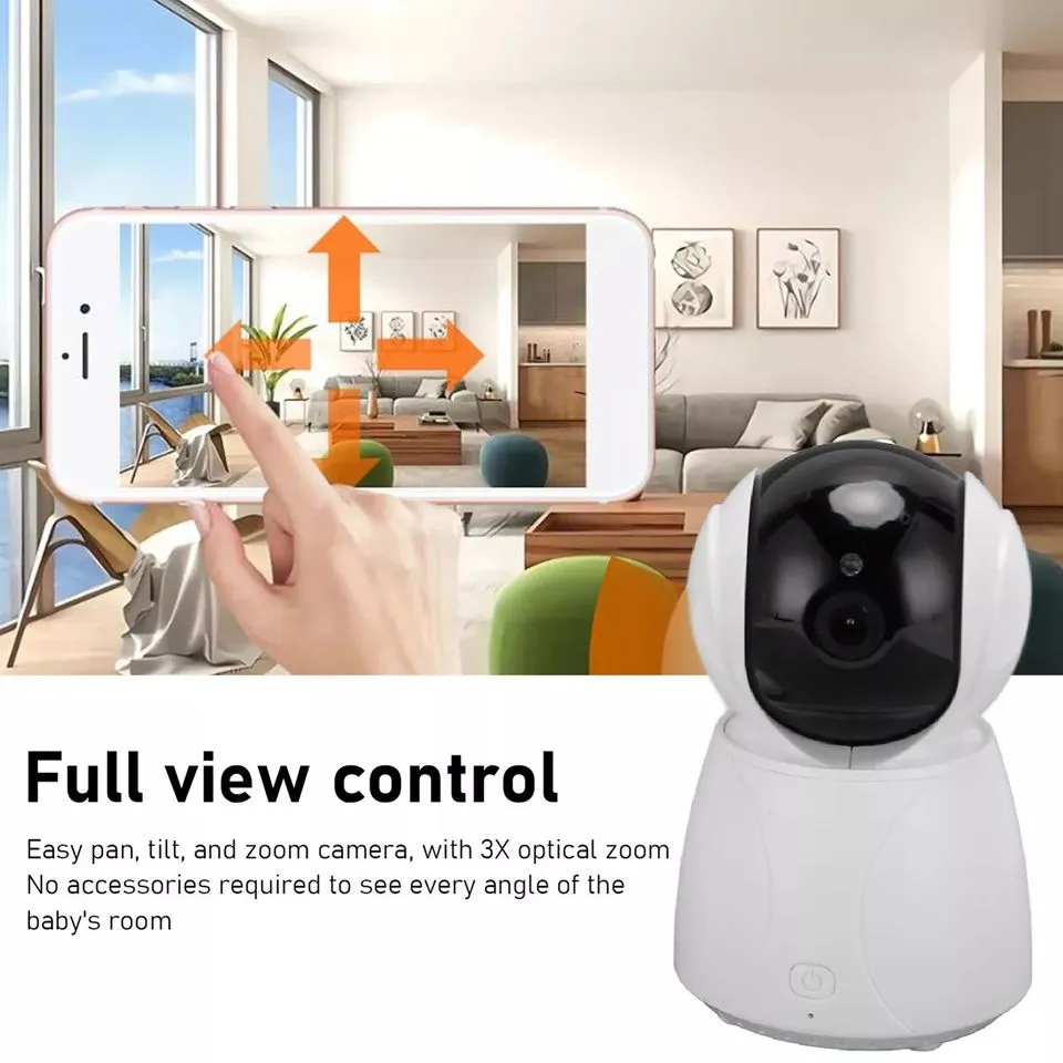 картинка -дюймовый беспроводной пульт дистанционного управления с поворотным механизмом для наблюдения за ребенком 86 от магазина igrushka.uz