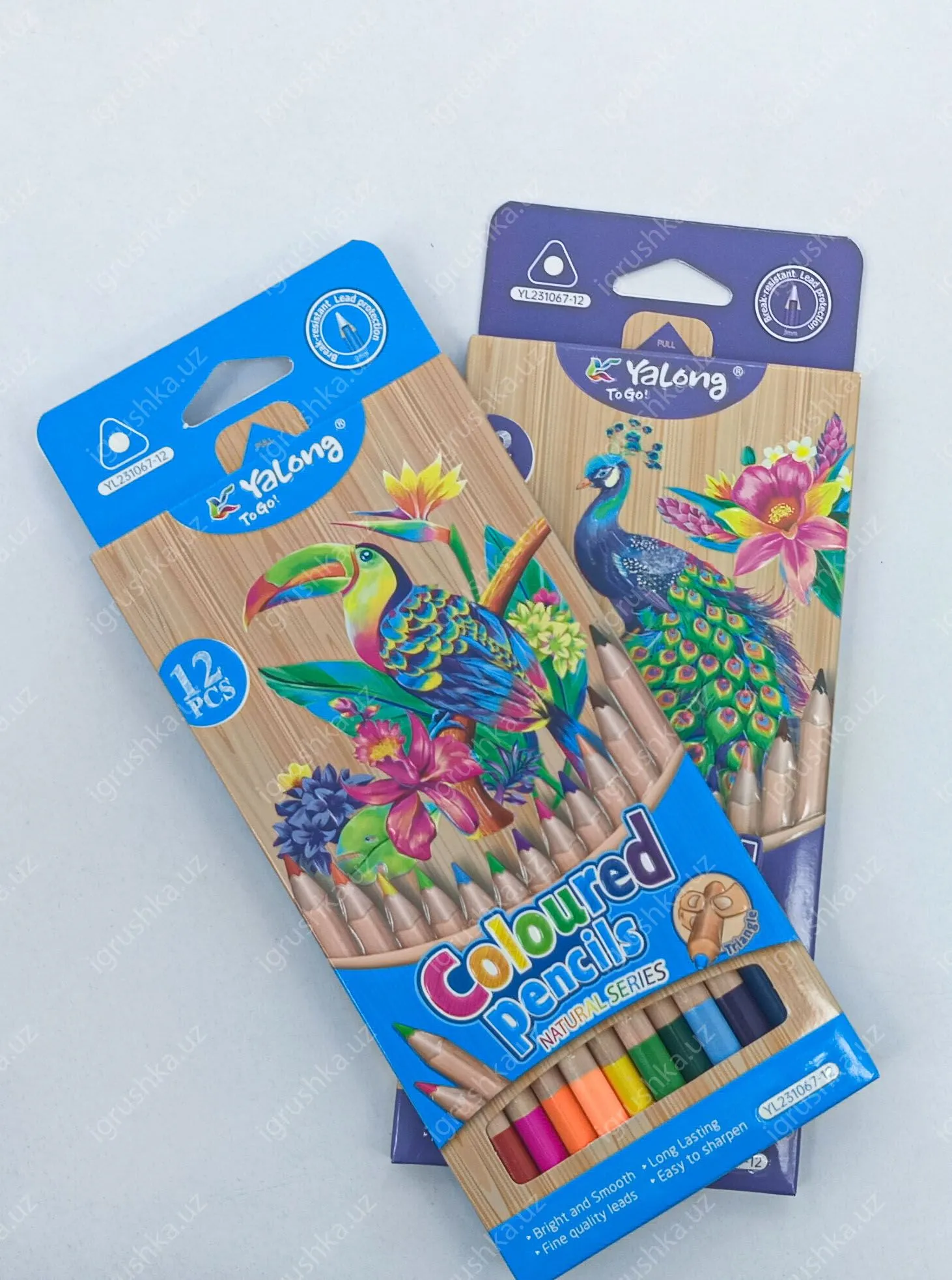 картинка Цветные карандаши для рисования Yalong YL231067-12 12 шт от магазина igrushka.uz
