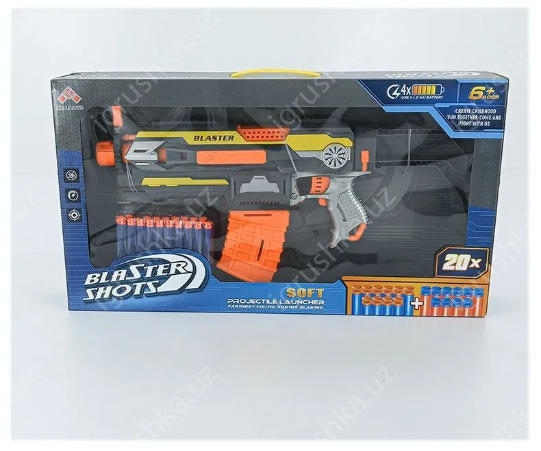 картинка Бластер-автомат «Blaster» с 20 пулями от магазина igrushka.uz