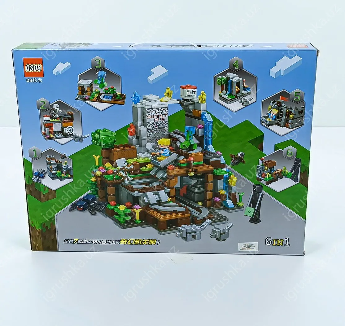 картинка Конструктор My World, Майнкрафт Minecraft "Шахта," 971 деталь от магазина igrushka.uz