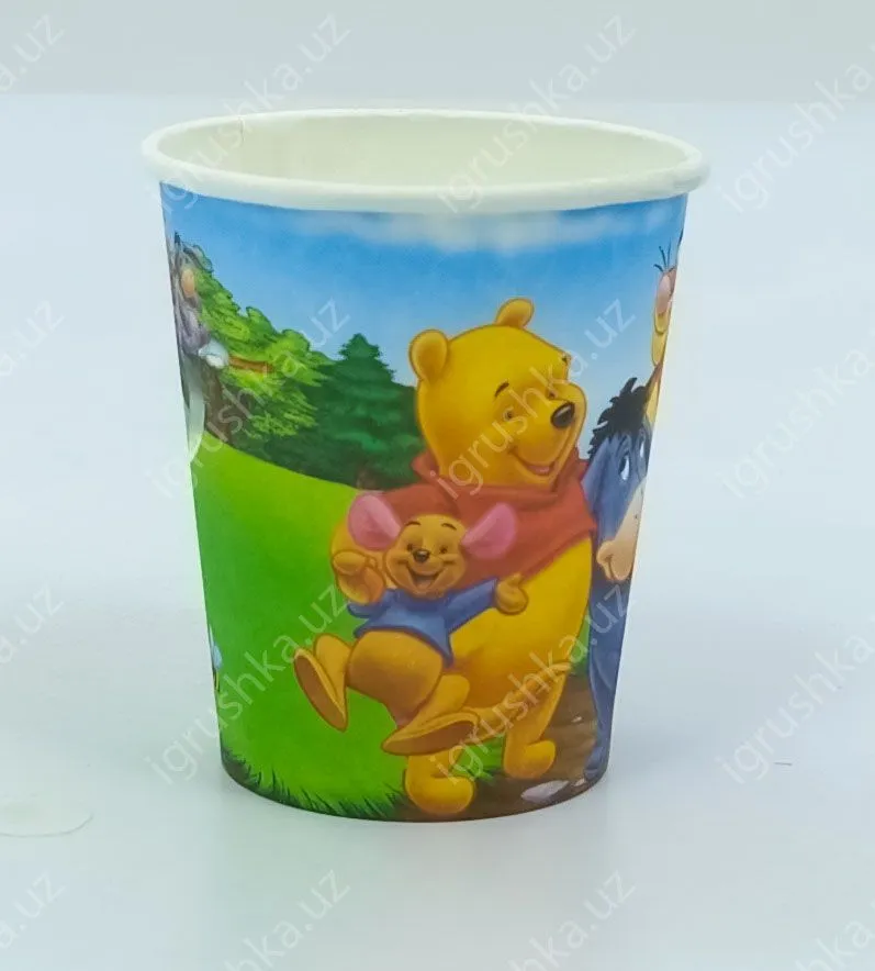 картинка Стаканчики детские одноразовые "Винни Пух" 8 см от магазина igrushka.uz