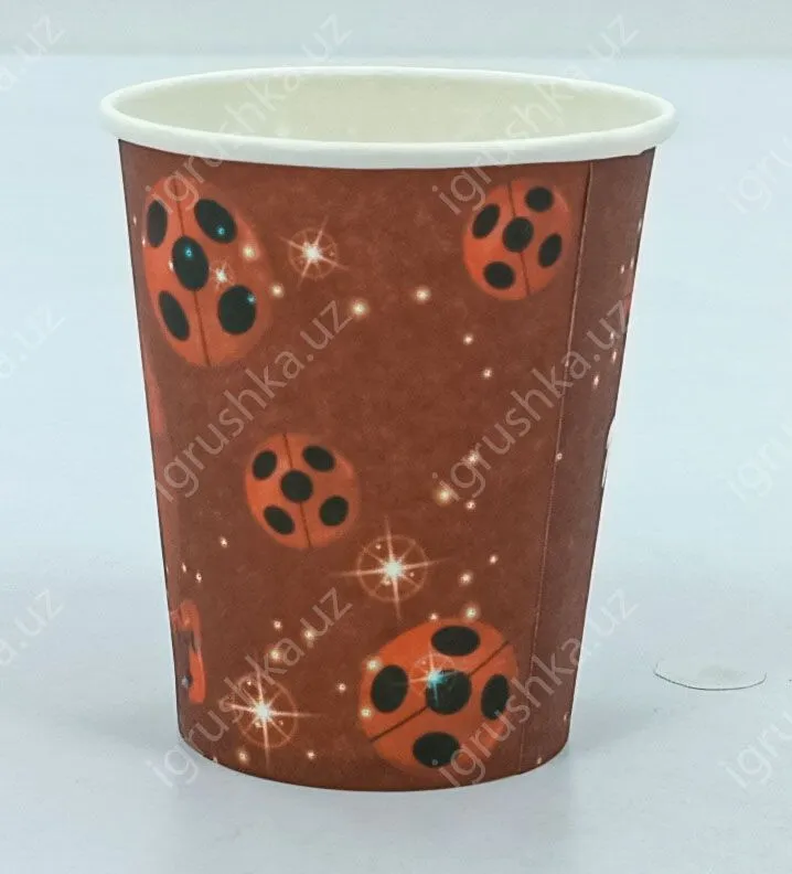 картинка Стаканчики детские одноразовые "Леди баг" 8 см от магазина igrushka.uz