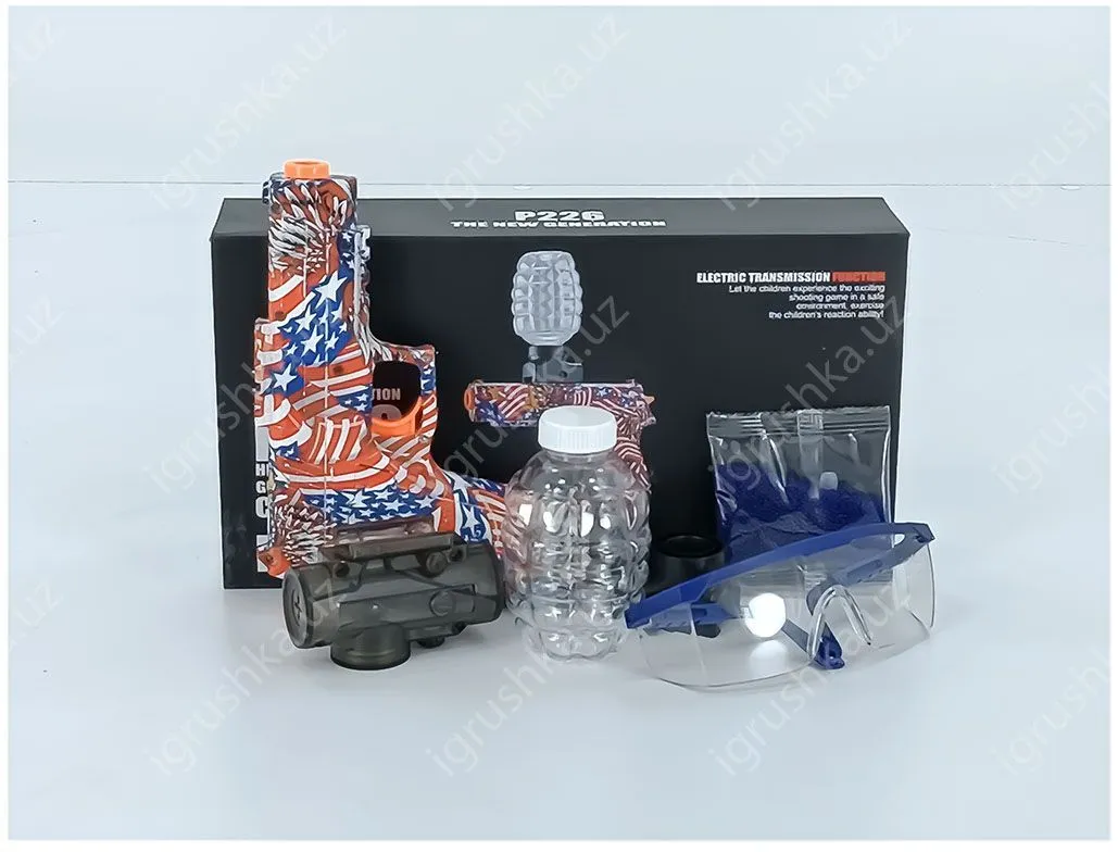 картинка Игрушечный пистолет P226 PS-512 C v3, стреляет орбизами от магазина igrushka.uz