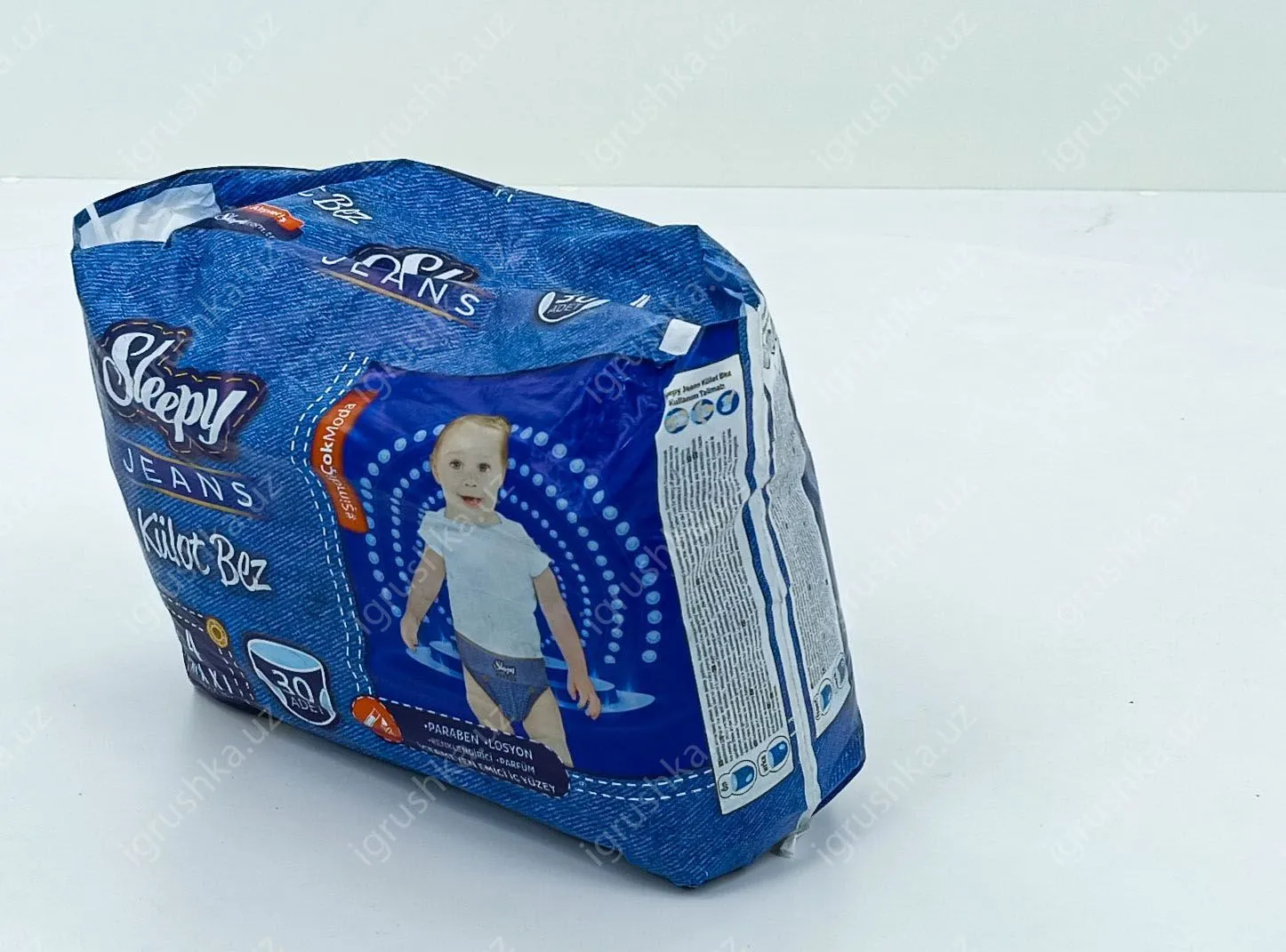 картинка Детские подгузники Sleepy Jeans Training Pants 7-14 кг 4-Макси 30 шт от магазина igrushka.uz