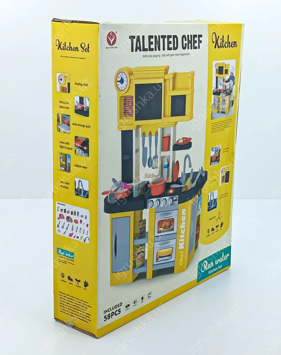 картинка Детская кухня с автоматической подачей воды Kitchen(TALENTED CHEF) 58 элементов 922-104 от магазина igrushka.uz