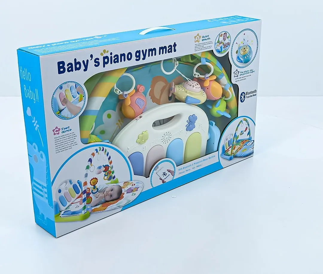 картинка Развивающий коврик Baby's piano gym mat 5в1 + Bluetooth и пульт 9953В от магазина igrushka.uz
