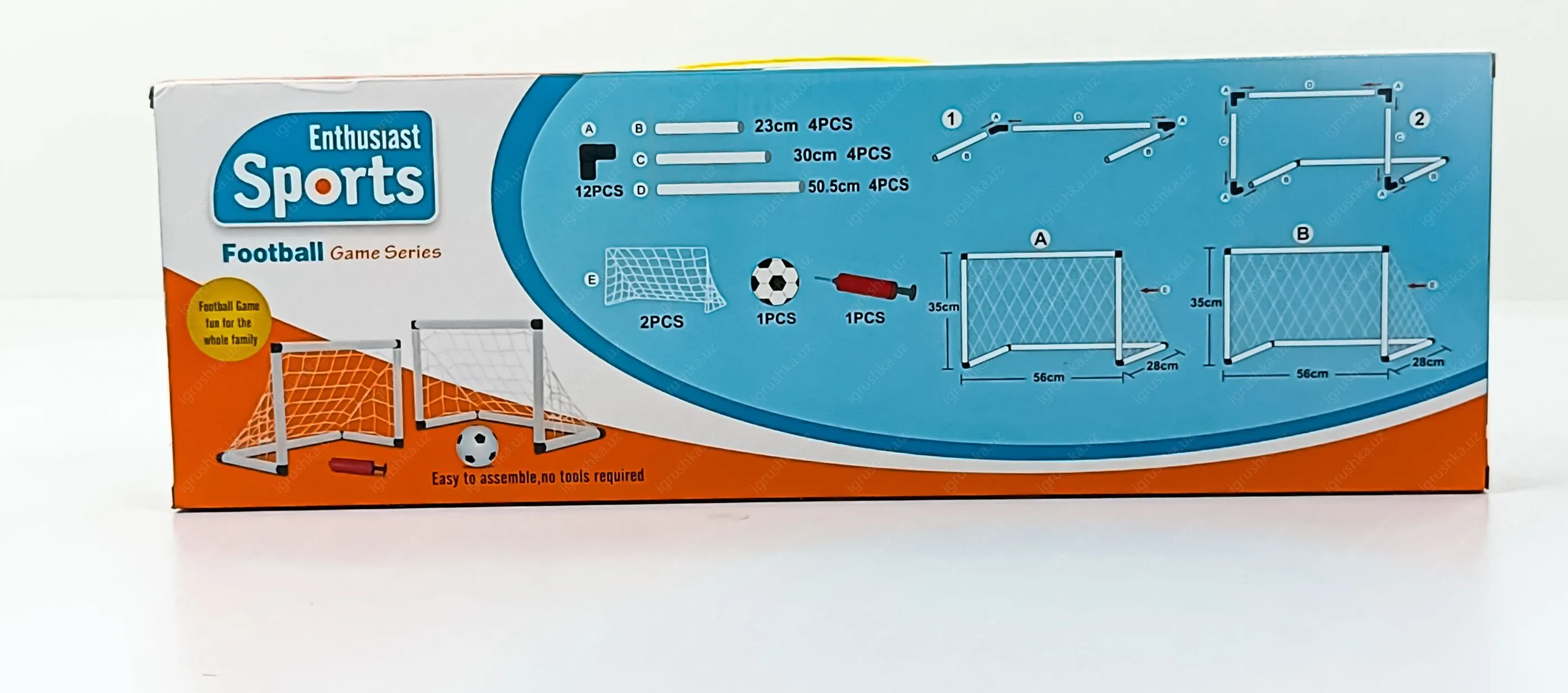 картинка Детский футбольный набор Enthusiast Sports, 2 ворота, мяч, 28 предметов от магазина igrushka.uz