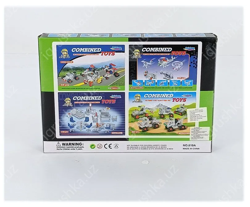 картинка Металлический конструктор Combined Toys Super Racing, 236 деталей от магазина igrushka.uz