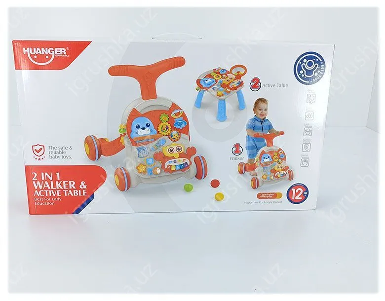 картинка Толкунок-ходунки и игровой стол Huanger HE0829 от магазина igrushka.uz