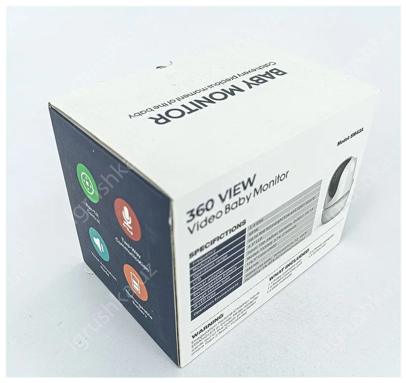 картинка Видеоняня с обзором 360° SM43A от магазина igrushka.uz