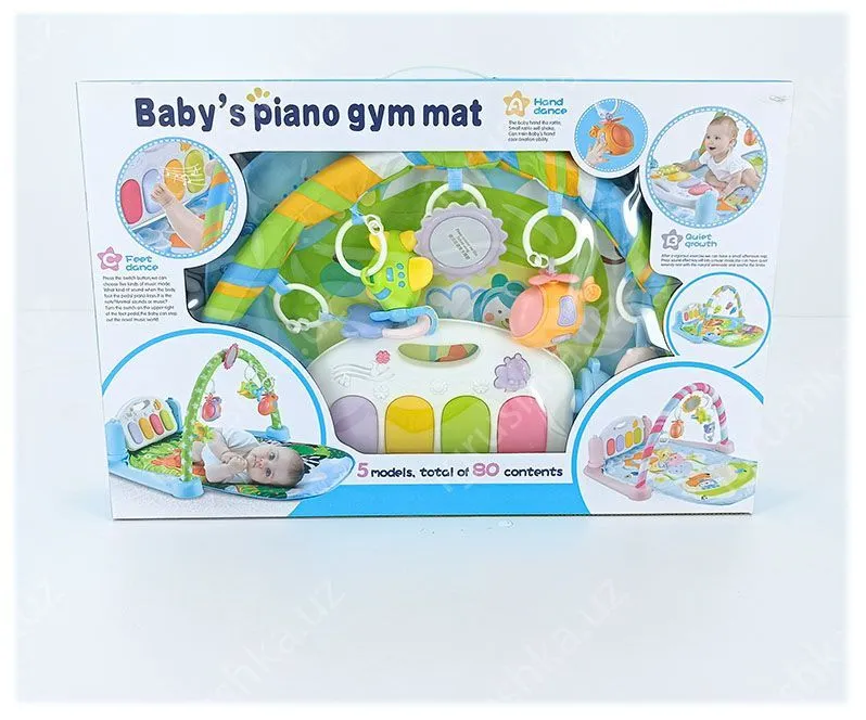 картинка Развивающий коврик Baby's piano gym mat с пианино и подвесками от магазина igrushka.uz