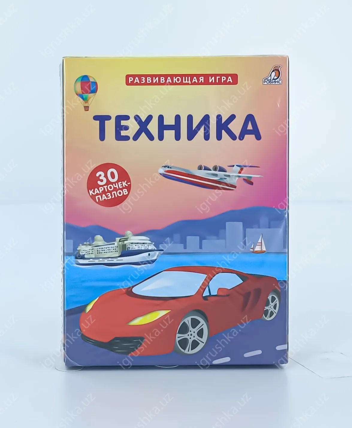картинка Пазлы Техника Обучающая игра 30 карточек-пазлов от магазина igrushka.uz