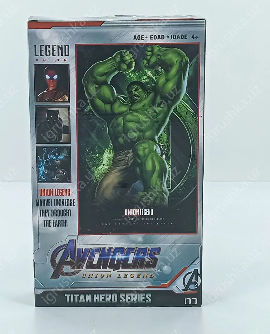 картинка Фигурки супергероев Мстители (Avengers), Детские игрушки, Халк, 30см (свет и звук) от магазина igrushka.uz