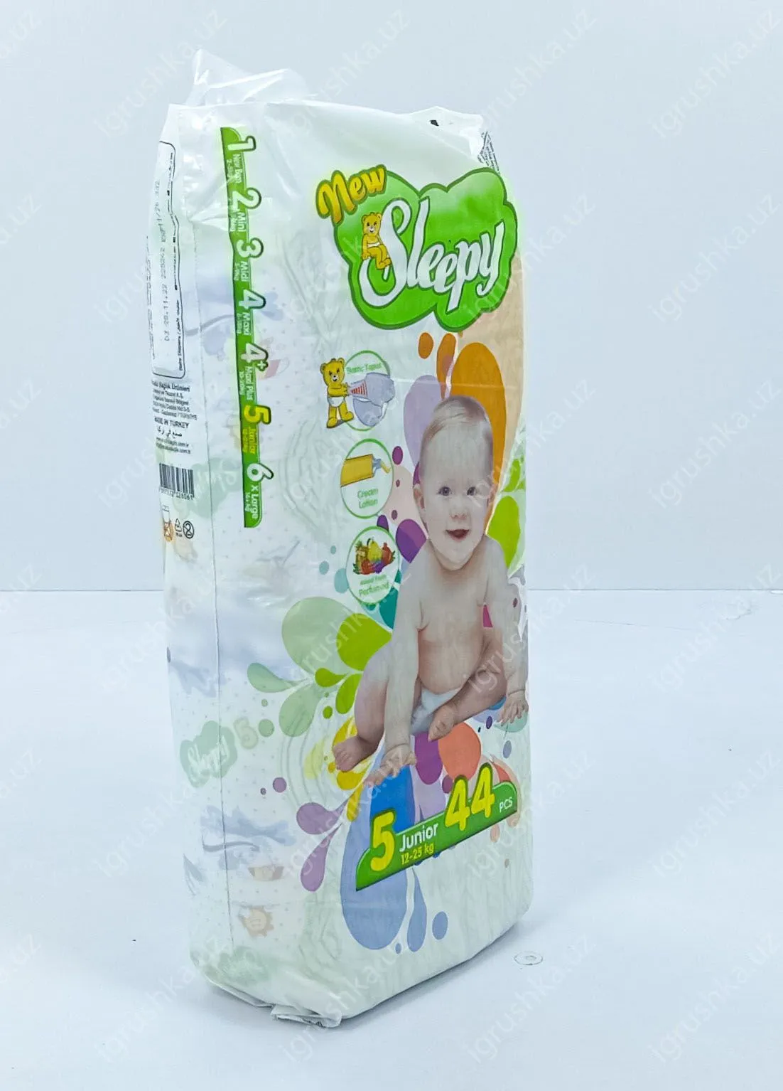 картинка Детские подгузники New Sleepy 11-18 кг 5-Младший 44 шт от магазина igrushka.uz