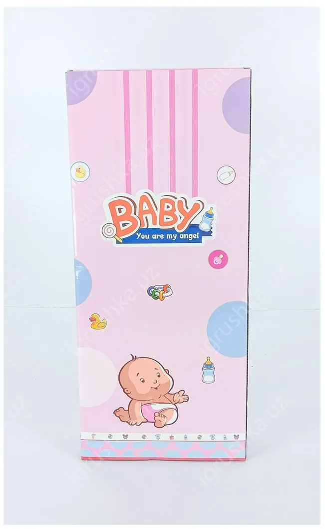 картинка Игрушка кукла со звуком коляска, бутылочка, горшок, фартук, салфетки в коробке sy026 от магазина igrushka.uz