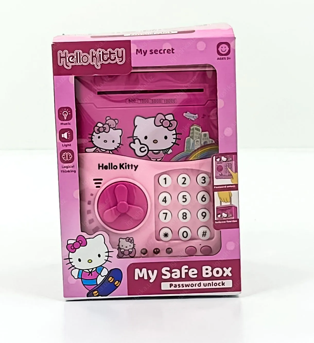 картинка Электронная копилка Hello Kitty "Мой Секретный Сейф" (My Safe Box), предназначенная для детей от 3 лет от магазина igrushka.uz