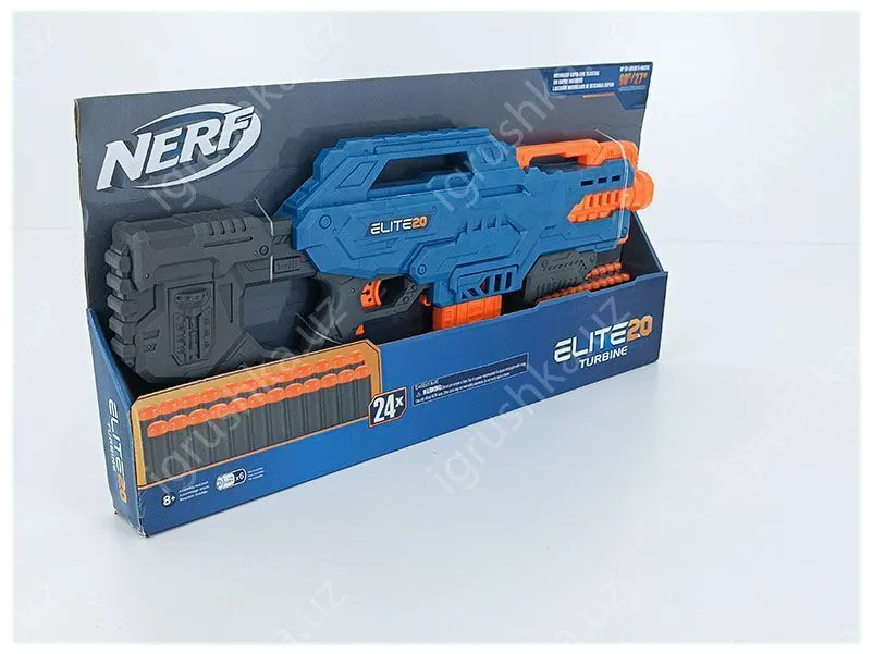 картинка Бластер автомат Nerf 7125 Elite 20 Turbine 24 пуль от магазина igrushka.uz