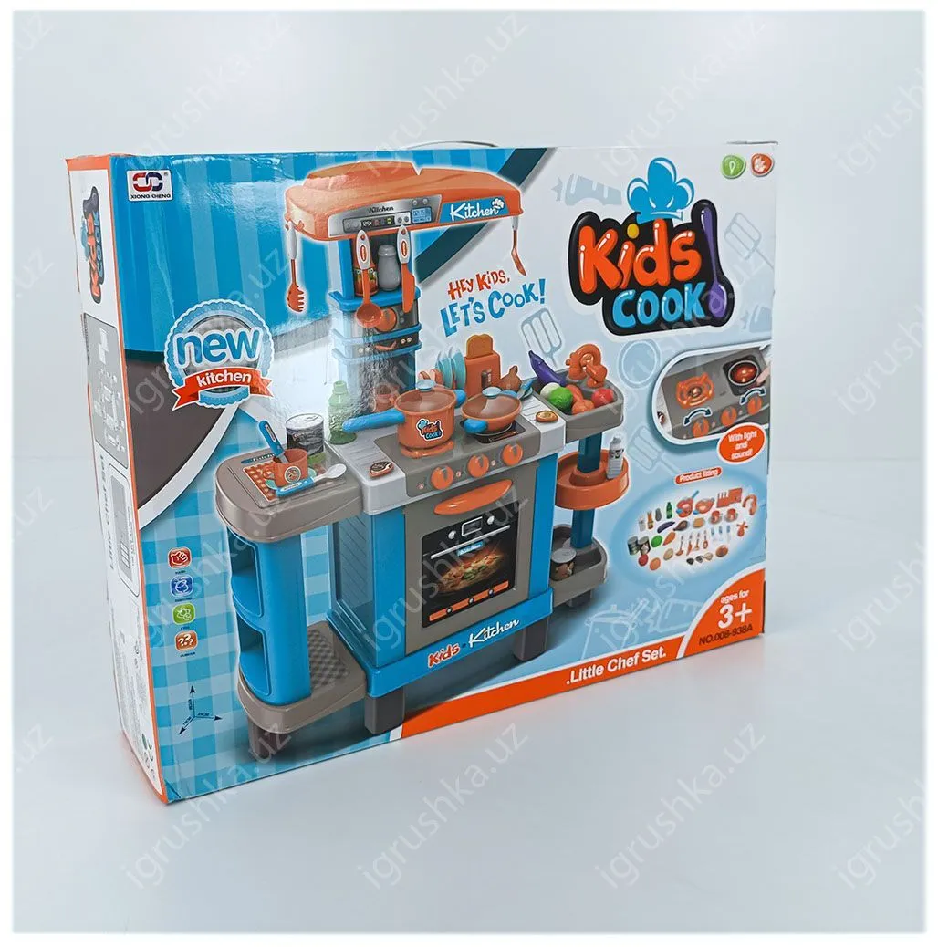 картинка Игровой Набор Большая Интерактивная Кухня Xiong Cheng Kids Chef с аксессуарами 008-938А от магазина igrushka.uz