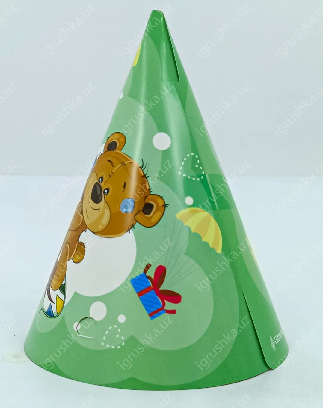 картинка Праздничные шапочки для детей - Happy birthday! Мишка (Цена за 1 штук) от магазина igrushka.uz