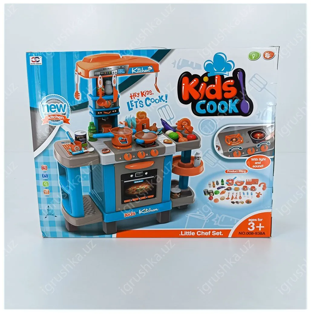 картинка Игровой Набор Большая Интерактивная Кухня Xiong Cheng Kids Chef с аксессуарами 008-938А от магазина igrushka.uz