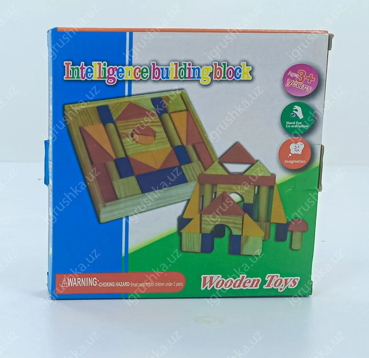 картинка Конструктор деревянный "Геометрические фигуры" 31 деталь от магазина igrushka.uz