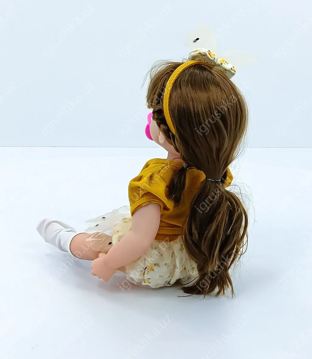 картинка 50 см Reborn Интерактивная кукла реборн девочка полностью силиконовая JM68-12 от магазина igrushka.uz