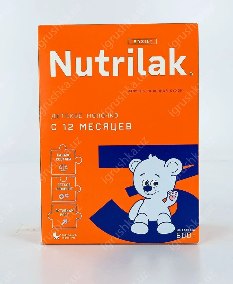 картинка Nutrilak 3 Детское молочко напиток молочный сухой. Для детей старше 12 месяцев 600гр. от магазина igrushka.uz