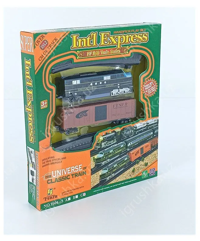 картинка Детская железная дорога Intl Express Classic Train на батарейках, длина пути 352 см от магазина igrushka.uz