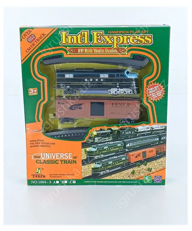 картинка Детская железная дорога Intl Express Classic Train на батарейках, длина пути 352 см от магазина igrushka.uz