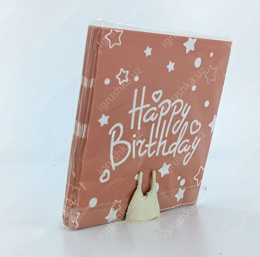 картинка Салфетки детские на праздник Happy Birthday от магазина igrushka.uz