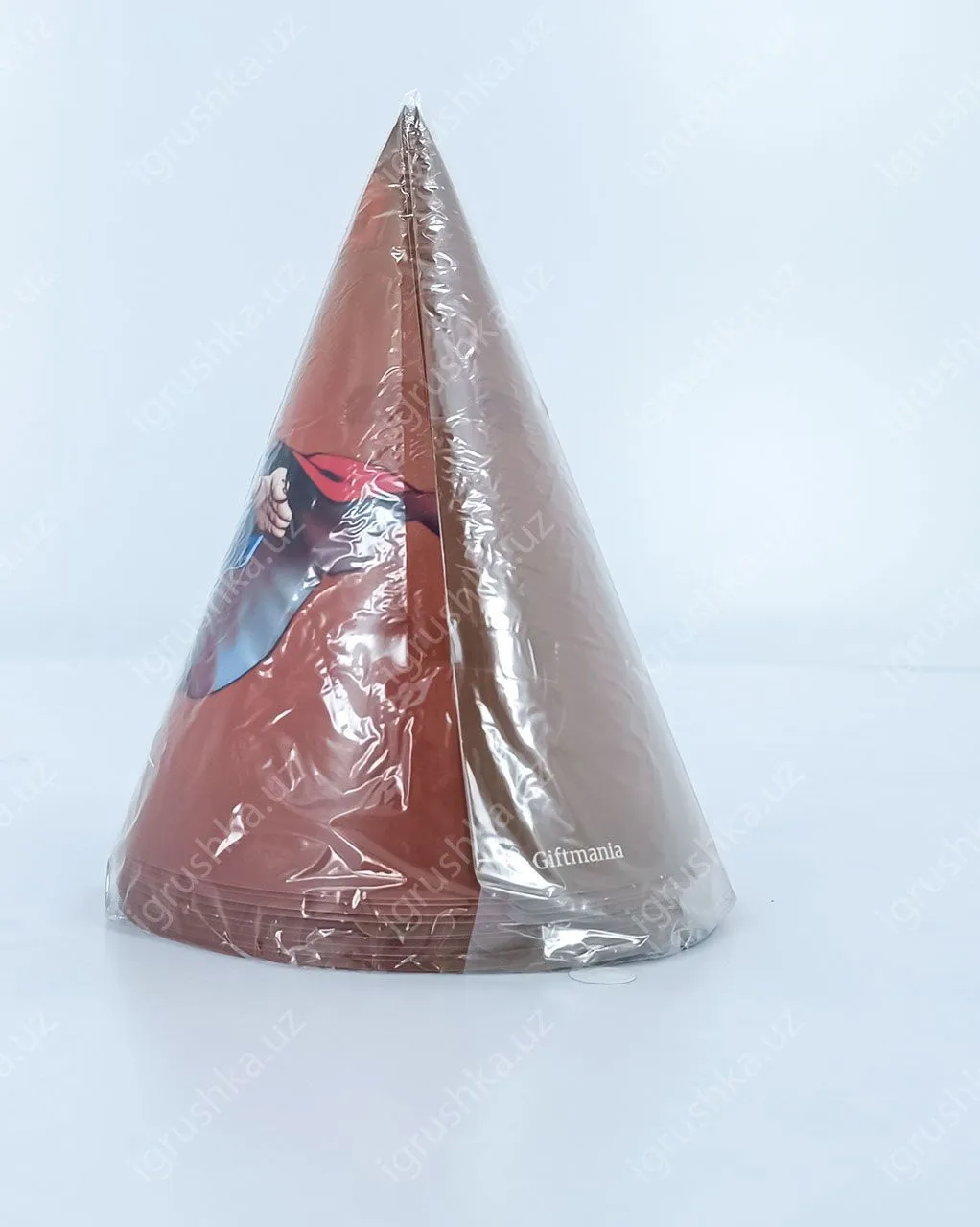 картинка Праздничные шапочки для детей - Happy birthday! Супермен (Цена за 1 штук) от магазина igrushka.uz