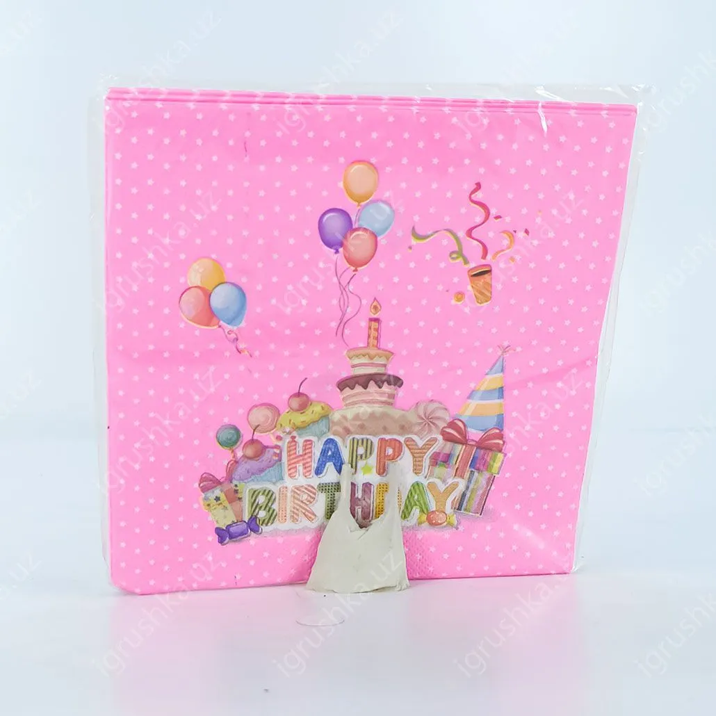 картинка Салфетки детские на праздник Happy Birthday от магазина igrushka.uz
