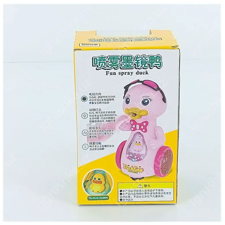 картинка Игрушка-утка Fun Spray Duck с распылением воды, светом и музыкой, на колесах от магазина igrushka.uz