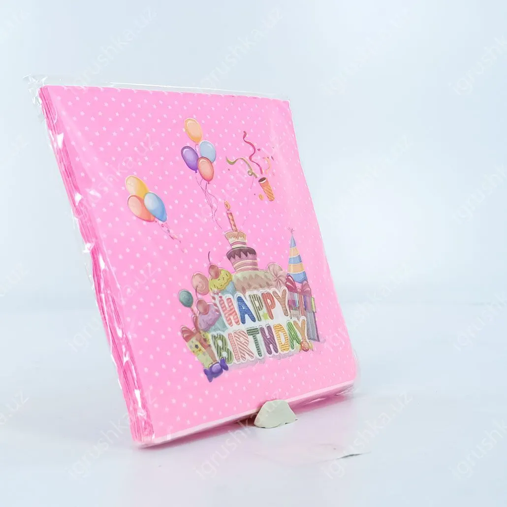 картинка Салфетки детские на праздник Happy Birthday от магазина igrushka.uz