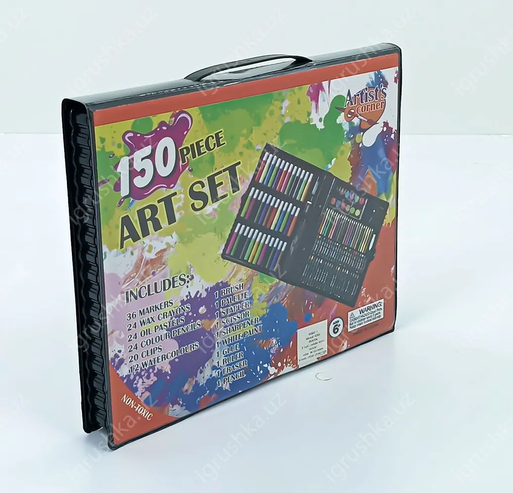 картинка Набор для творчества Artist's corner 150 предметов, кейс с ручкой от магазина igrushka.uz