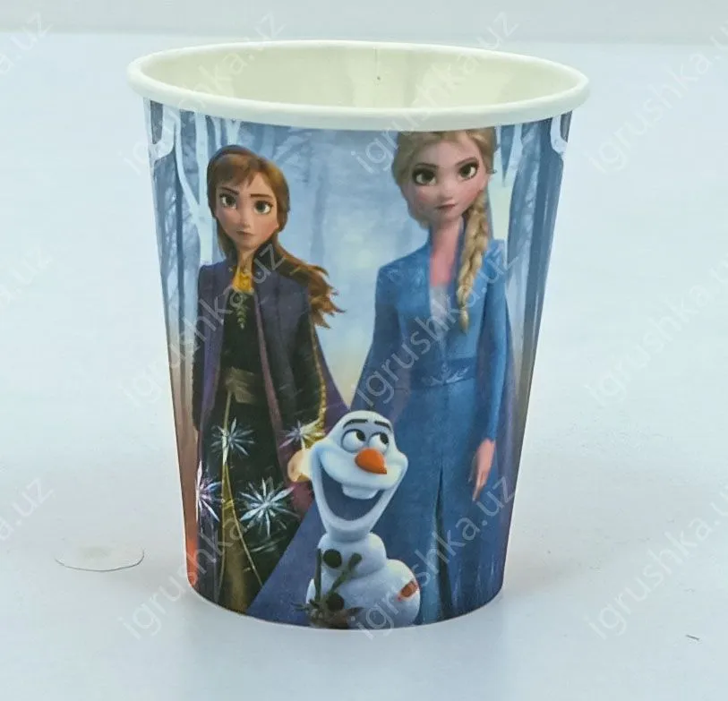 картинка Стаканчики детские одноразовые "Холодное сердцеь" 8 см от магазина igrushka.uz