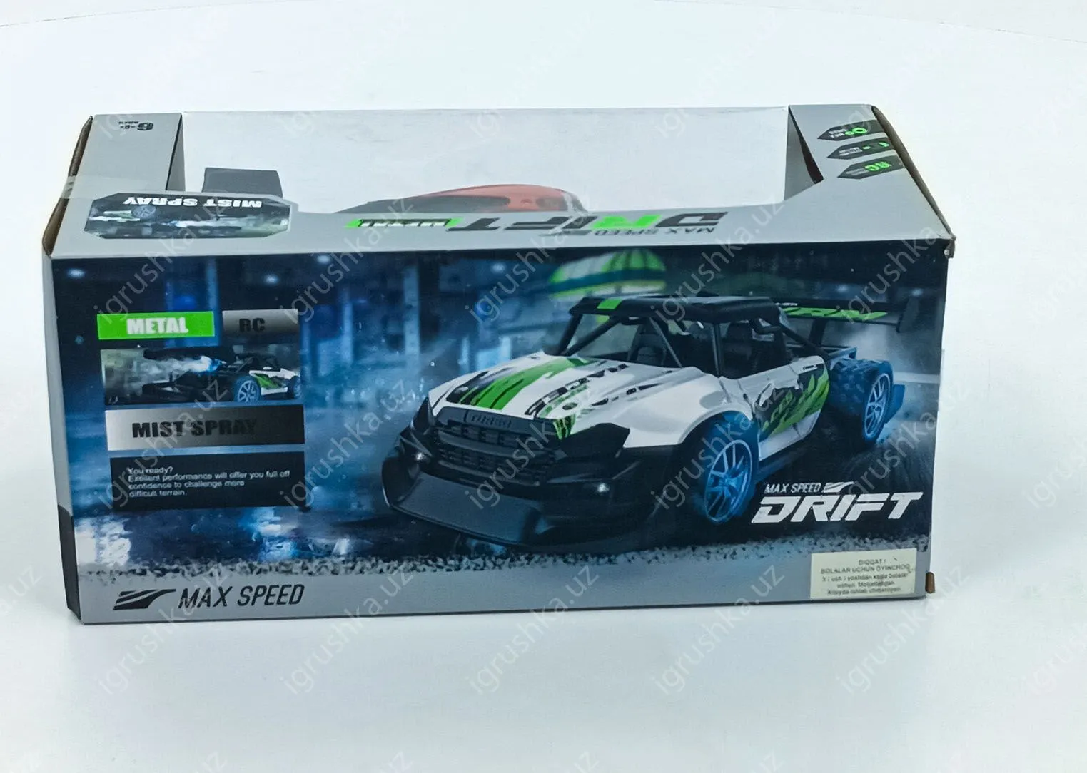 картинка Машинка на радиоуправлении, 2,4 ГГц металлические машинки с распылителем и светом, машинки Hot Wheels RC, электрическая спортивная гоночная игрушечная машинка с перезаряжаемыми батареями от магазина igrushka.uz