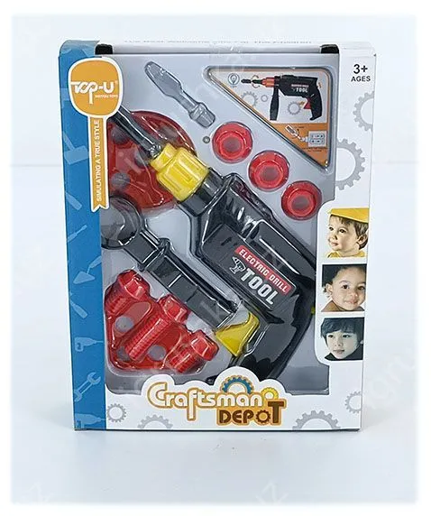 картинка Набор инструментов с механической дрелью, 10 предметов от магазина igrushka.uz