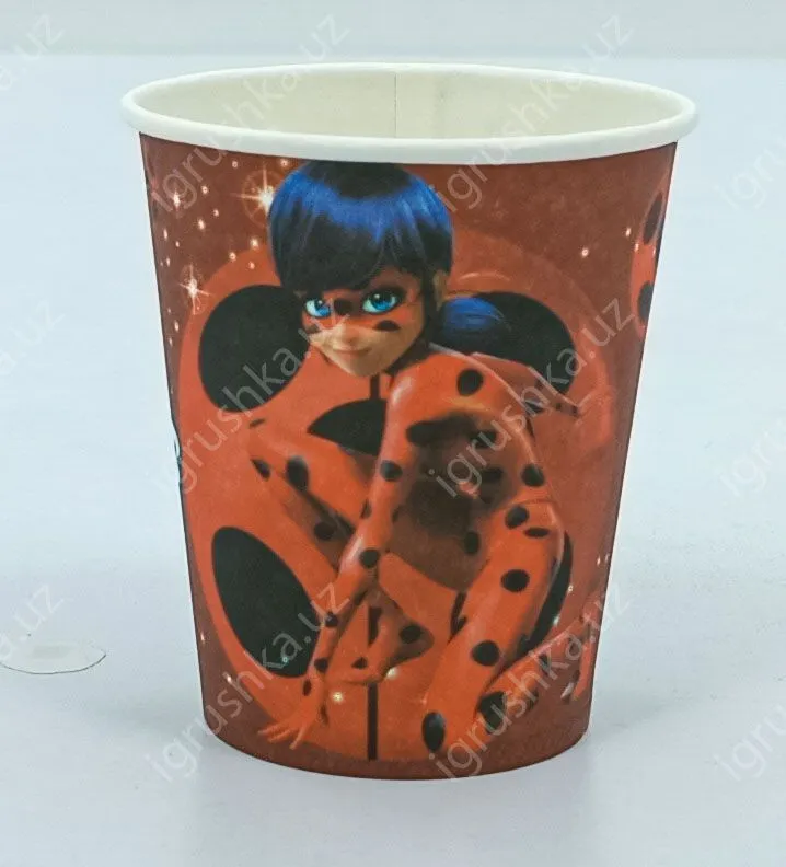 картинка Стаканчики детские одноразовые "Леди баг" 8 см от магазина igrushka.uz