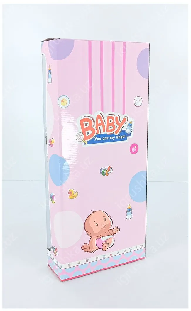 картинка Игрушка кукла со звуком коляска, бутылочка, горшок, фартук, салфетки в коробке sy026 от магазина igrushka.uz