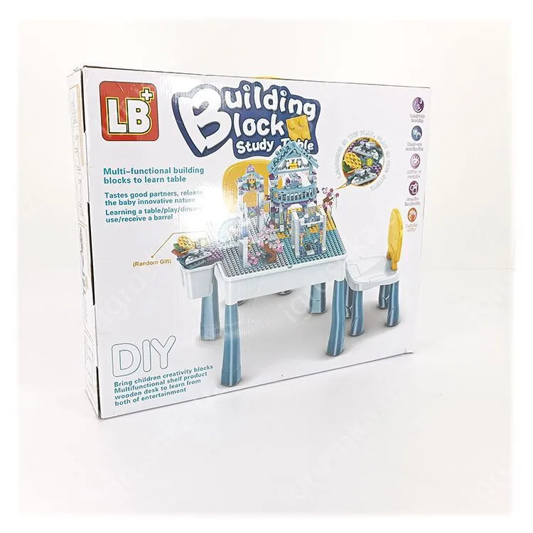 картинка Детский стол для конструктора LB+ Building Block, с ящиками и стулом от магазина igrushka.uz